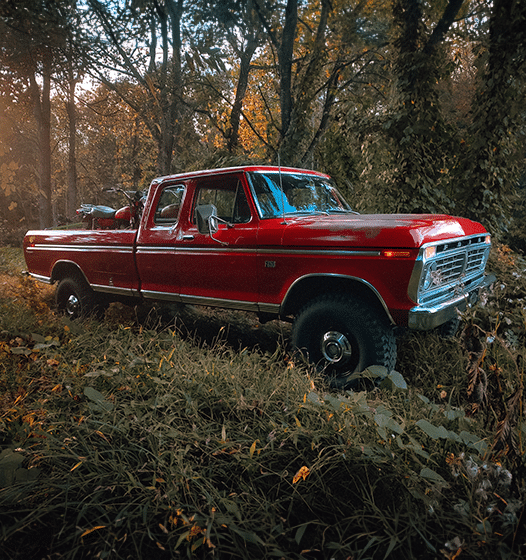 Vintage Red Ford F-Series Truck