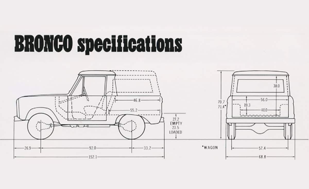 1966 Bronco Specifications